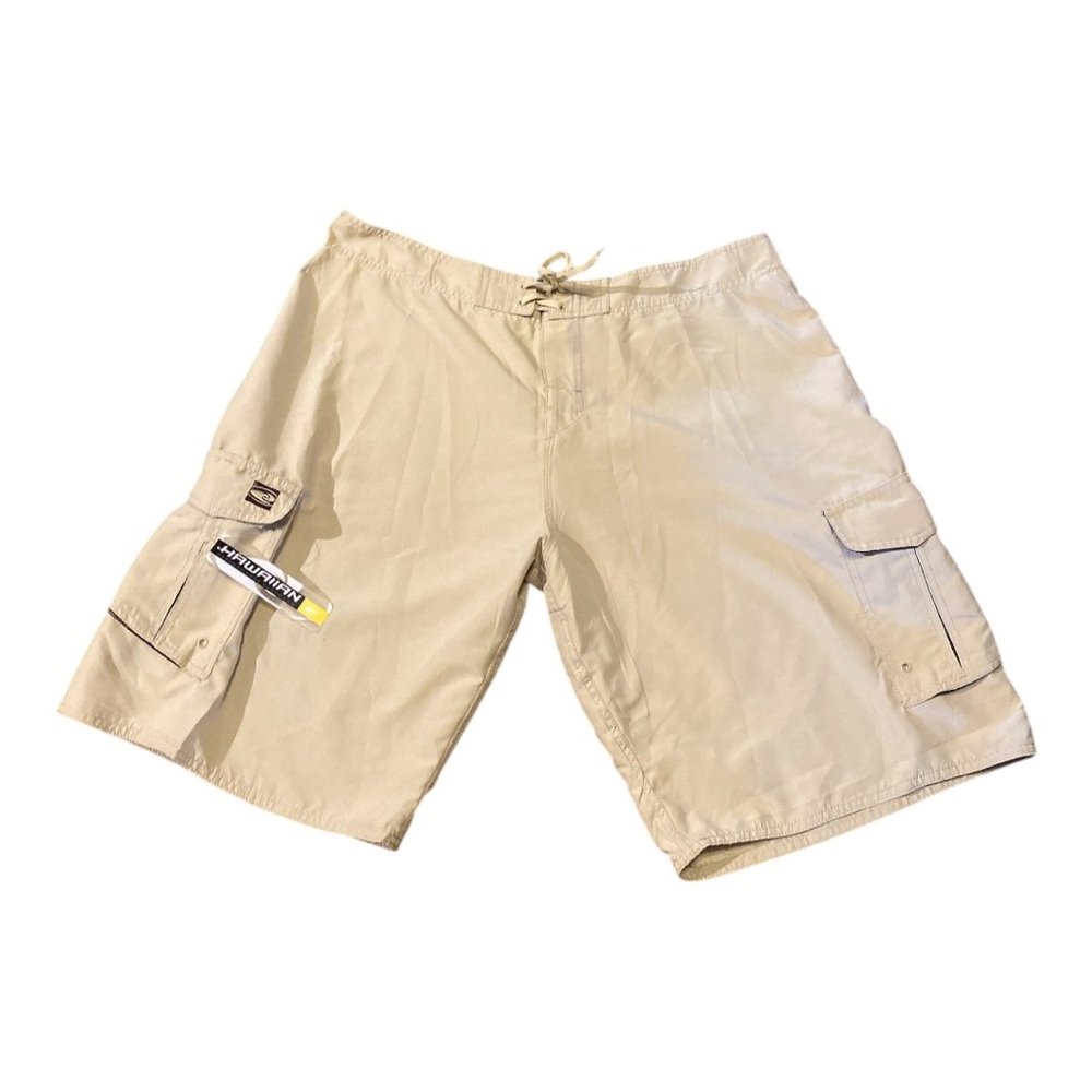 Hawaiian Performance Surfwear Beige Shorts